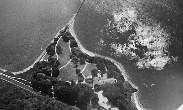 Luftfoto af Hurodde og Skyttehuset, 1935-39