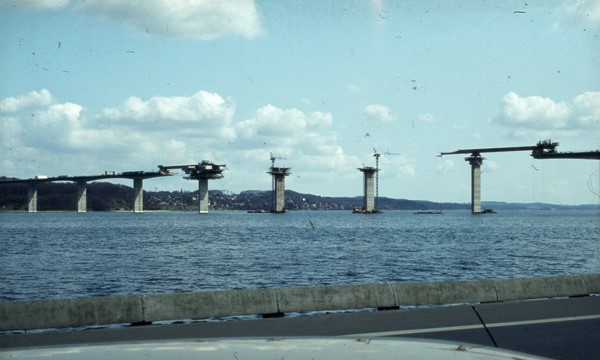 Vejlefjordbroen under opførelse, 1978-79