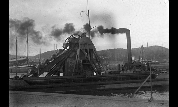 Muddermaskine på Vejle Havn, sensommer 1908