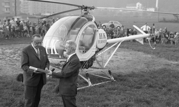 Helikopter-landing på Dyrskuepladsen i 1965